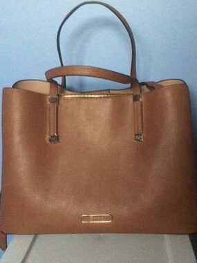 👜 NWOT Dune London Faux Vegan Leather Lined Tote With Carrier Bag 👜